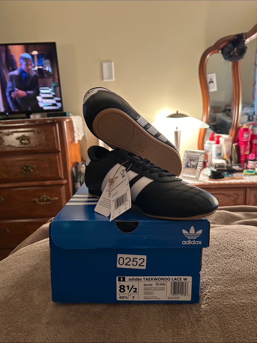 NIB adidas Black/White Taekwondo Lace Sneakers